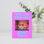 HET STRAND VAN MIAMI BRIEFKAART (Staand voorkant)