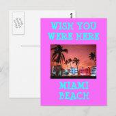 HET STRAND VAN MIAMI BRIEFKAART (Voorkant / Achterkant)
