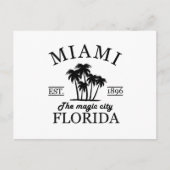 Het strand van Miami City in Florida Feestdagenkaart (Voorkant)