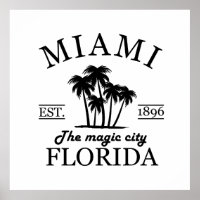 Het strand van Miami City in Florida