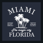 Het strand van Miami City in Florida Poster<br><div class="desc">Begin met je fantastische reis naar Miami City - Florida met dit originele grafische ontwerp dat een perfect cadeauidee is voor mannen en vrouwen om te surven en van de geweldige stad te genieten. Je staat op het punt een aantal van de beste en meest significante steden in Zuid-Florida Amerika...</div>