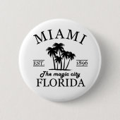 Het strand van Miami City in Florida Ronde Button 5,7 Cm (Voorkant)