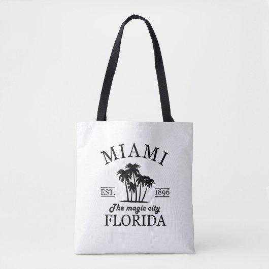Het strand van Miami City in Florida Tote Bag (Voorkant)