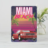 het strand van miami , florida 80 jaar oud poster kaart (Staand voorkant)