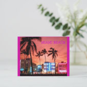 Het Strand van Miami, Florida Briefkaart (Staand voorkant)