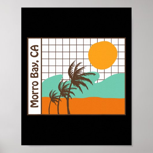 Het strand van Morro Bay California Poster (Voorkant)