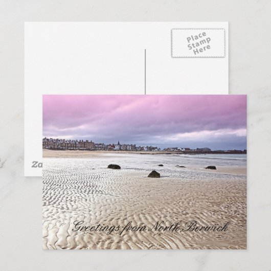 Het strand van Noord-Berwick in Schotland, briefka Briefkaart (Voorkant / Achterkant)