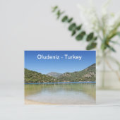 Het strand van Oludeniz in Turkije Briefkaart (Staand voorkant)