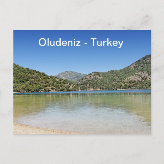 Het strand van Oludeniz in Turkije Briefkaart (Voorkant)
