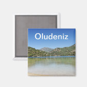 Het strand van Oludeniz in Turkije Magneet (Voorkant / Achterkant)