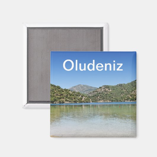 Het strand van Oludeniz in Turkije Magneet (Voorkant / Achterkant)