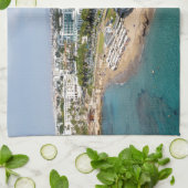 Het strand van Paphos SODAP en het Amavi Hotel Theedoek (Gevouwen)