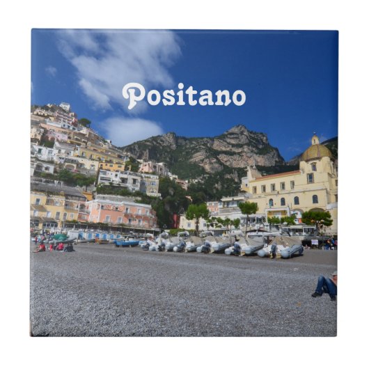 Het Strand van Positano Tegeltje (Voorkant)
