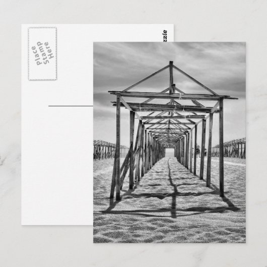 Het strand van Povoa de Varzim in Portugal Briefkaart (Voorkant / Achterkant)