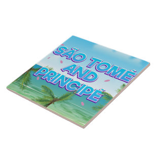 Het strand van Sao Tomé en Principé Tegeltje
