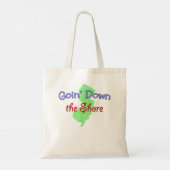 Het strand van Shore New Jersey omlaag Tote Bag (Achterkant)