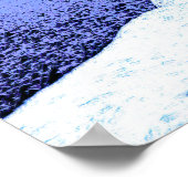 Het strand van Twilight in schaduwen van blauw Poster (Hoek)
