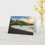 Het Strand van Waianapanapa Kaart (Gele Bloem)