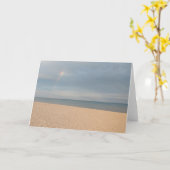 Het strand van Ystad met een regenboog lege kaart (Gele Bloem)