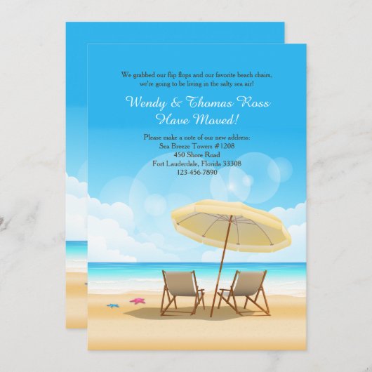 Het strand wacht op de bewegende aankondiging (Voorkant / Achterkant)