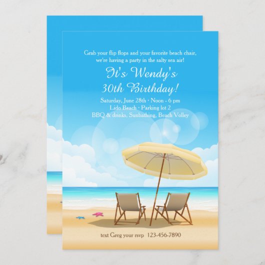 Het strand wacht op uitnodiging (Voorkant / Achterkant)