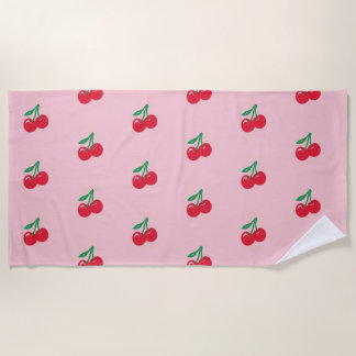 Het strandlaken 'hete kersen'