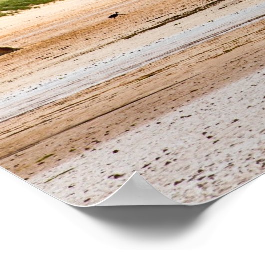 Het strandlandschap van de Daymer-baai in Cornwall Poster (Hoek)