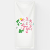 het strandleven is beter op het strand spandoek (Verticaal)