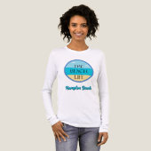 Het strandleven met aanpasbare strandnaam Tri-Blend shirt (Voorkant)