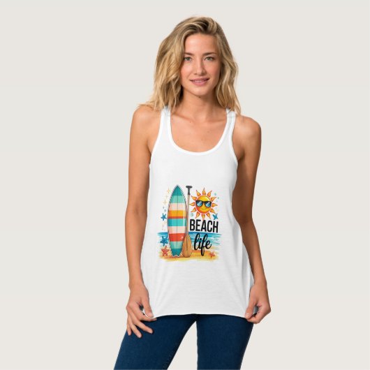 Het strandleven tanktop (Volledige Voorkant)