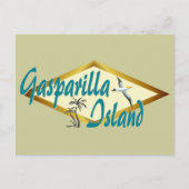 Het strandontwerp van Gasparilla Island Florida Briefkaart (Voorkant)