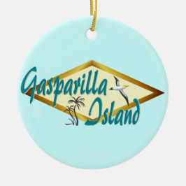 Het strandontwerp van Gasparilla Island Florida Keramisch Ornament
