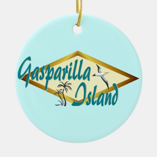 Het strandontwerp van Gasparilla Island Florida Keramisch Ornament (Voorkant)