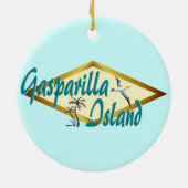Het strandontwerp van Gasparilla Island Florida Keramisch Ornament (Achterkant)