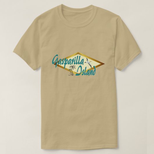 Het strandontwerp van Gasparilla Island Florida T-shirt (Design voorkant)