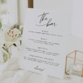 Het streepjesminimalistische teken van de Drink Reclamebord Met Voetstuk