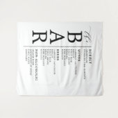 Het streepjeszwarte witte klassieke haakbalkmenu wandkleed (Voorkant (horizontaal))