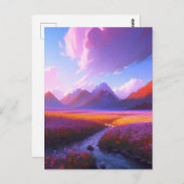 Het stromen door Gebieden van Kleur Briefkaart (Voorkant / Achterkant)