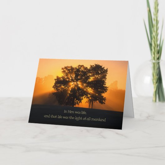 Het stromen het Licht van Kerstmis Feestdagen Kaart (Voorkant)