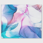 Het stromen waterverven abstract ontwerp cadeaupapier (Vlak)