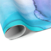 Het stromen waterverven abstract ontwerp cadeaupapier (Rol Hoek)