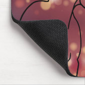 Het stromende Unicorn Silhouette (maroon sterren) Muismat (Hoek)