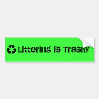 Het strooien is Trashy Sticker
