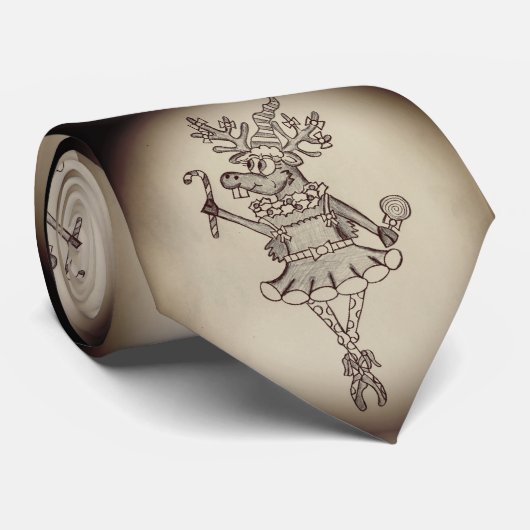 Het Stropdas van de Mannen van de grappige kerstre (Opgerold)