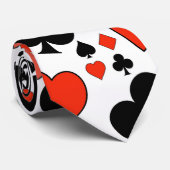 Het Stropdas van de vier Suits Gamblers. (Opgerold)