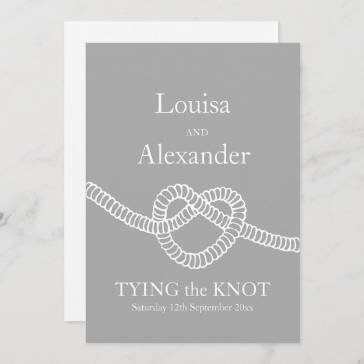 Het stropdas van het hart de knoop van de knoop gr kaart (Voorkant / Achterkant)