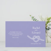 Het stropdas van het hart de paarse trouwprogramma (Staand voorkant)