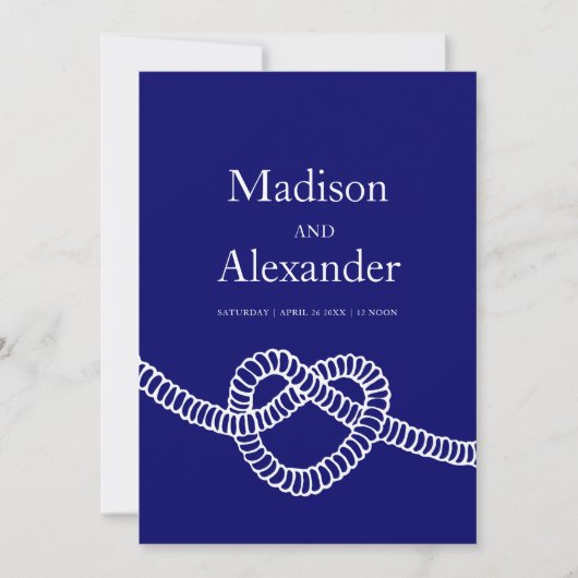 Het stropdas van het hart van de knoop is blauw wi kaart (Voorkant)