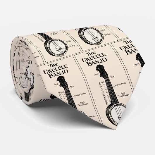 Het Stropdas van Ukulele Banjo (Opgerold)