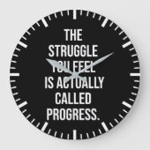 Het struikelblok dat u ziet is vooruitgang - Motiv Grote Klok (Voorkant)